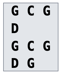 A chord box mirroring another stanza's chords.